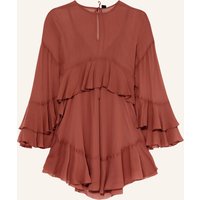 Boss Kleid Dleja Mit Volants rot