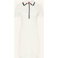 HUGO Strick-Polokleid Slysy weiss