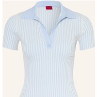 HUGO Strick-Poloshirt Sunsyra blau
