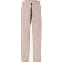 Alberto Chino Luis Wide Fit Mit Leinen braun