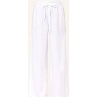 LANIUS Lanius Marlenehose Aus Leinen weiss