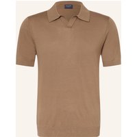 Olymp Strick-Poloshirt braun