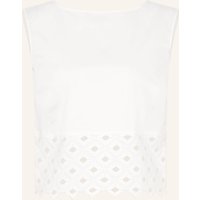 Max Mara BEACHWEAR Max Mara Beachwear Top Maggio Im Materialmix weiss