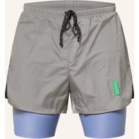 District Vision District Vision 2-In-1-Laufshorts grau