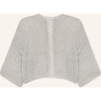 MAIAMI Maiami Cropped-Strickhülle Aus Mohair Mit 3/4-Arm grau