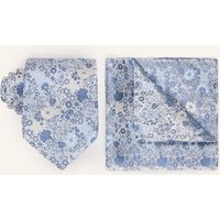 Sterlington Sterlington Set: Krawatte Und Einstecktuch blau