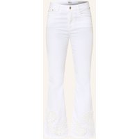 BRAX Bootcut Jeans Shakira S Mit Lochspitze weiss
