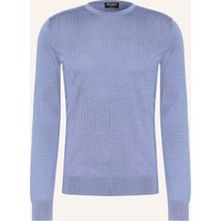 ZEGNA Cashmere-Pullover Mit Seide blau
