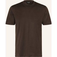 ZEGNA Zegna T-Shirt Mit Seide braun