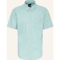 camel active Camel Active Kurzarm-Hemd Regular Fit Mit Leinen gruen