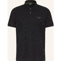 Boss Strick-Poloshirt Spirit schwarz