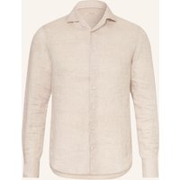 Aurélien Aurélien Leinenhemd Slim Fit beige