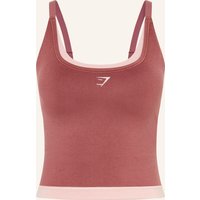 GYMSHARK Tanktop Interval Seamless Midi rosa