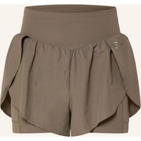 GYMSHARK 2-In-1-Laufshorts braun
