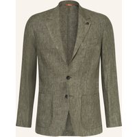 CRUNA Cruna Leinensakko Tribeca Slim Fit gruen