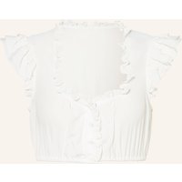 wallmann Wallmann Dirndlbluse Mit Rüschen weiss