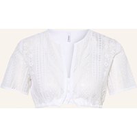 wallmann Wallmann Dirndlbluse Mit Spitze Im Materialmix weiss