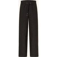 AllSaints Allsaints Leinenhose Sharp Straight Fit schwarz