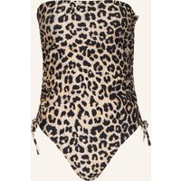 AllSaints Allsaints Bandeau-Badeanzug Court braun