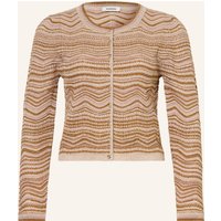sandro Strickjacke Mit Glitzergarn braun