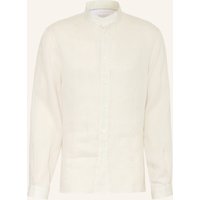 BRUNELLO CUCINELLI Brunello Cucinelli Leinenhemd Easy Fit Mit Stehkragen weiss