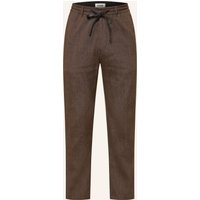 drykorn Hose Deger Im Jogging-Stil Regular Fit Mit Leinen braun