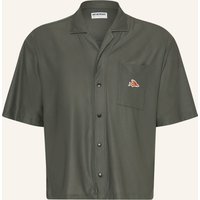 CAFÉ DU CYCLISTE Café Du Cycliste Resorthemd Gladys Relaxed Fit Aus Mesh gruen