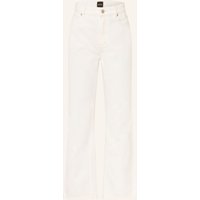 Boss Cropped Jeans Ada Straight Fit weiss