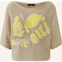 Oui Strickshirt Mit 3/4-Arm gelb
