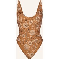 SKIMS Skims Badeanzug Signature Swim braun