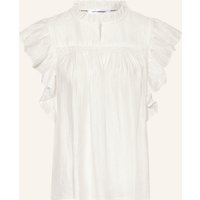 co'couture Co'couture Blusentop Tassycc Aus Musselin Mit Rüschen weiss
