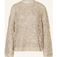 BRUNELLO CUCINELLI Pullover Mit Leinen Und Seide braun
