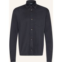 HERNO Strickhemd Comfort Fit blau