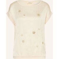 CARTOON T-Shirt im Materialmix mit Glitzergarn