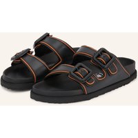 1774 BIRKENSTOCK 1774 Birkenstock Pantoletten Arizona Leather Buckle schwarz