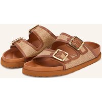 1774 BIRKENSTOCK 1774 Birkenstock Pantoletten Arizona Framed Raffia braun