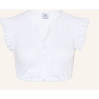 hammerschmid Hammerschmid Dirndlbluse Carola Aus Spitze Mit Rüschen weiss