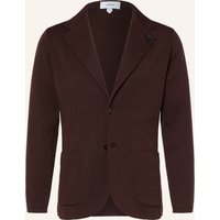 LARDINI Lardini Stricksakko Extra Slim Fit rot