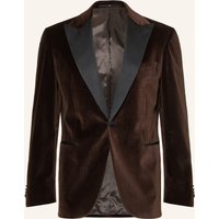 DRESSLER Dressler Smoking-Sakko Stevan Regular Fit Aus Samt braun