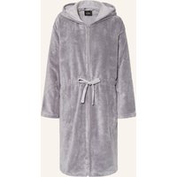 Cawö Home - Damen Bademantel Kurz Kapuze 822 - Farbe: graphit - 73 - L