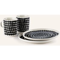 Marimekko Marimekko 4-Tlg. Frühstücksset Oiva/Siirtolapuutarha schwarz
