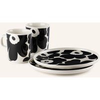 Marimekko Marimekko 4-Tlg. Frühstücksset Oiva/Unikko schwarz