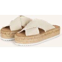 espadrij l'originale Espadrij L'originale Plateau-Pantoletten Croisette beige