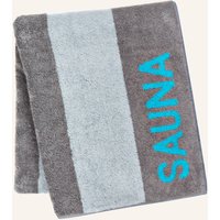 Cawö - Saunatuch 599 - 80x200 cm - Farbe: graphit/türkis - 34