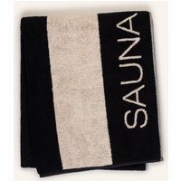 Cawö Saunatuch Natural Blockstreifen 6221 80x200 cm - Farbe: natur-schwarz - 39