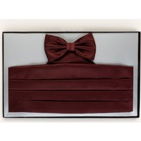 WILVORST Wilvorst Set: Fliege Und Kummerbund rot