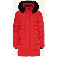 WELLENSTEYN Wellensteyn Steppmantel Belvitesse Long Mit Abnehmbarem Kunstpelz rot