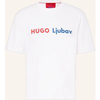 HUGO Hugo T-Shirt Dlove Ljubav weiss