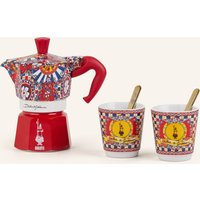 DOLCE & GABBANA CASA Dolce & Gabbana Casa 5-Tlg. Espressokocher-Set rot