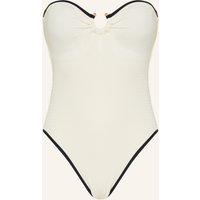Seafolly Bandeau-Badeanzug Beach Bound weiss